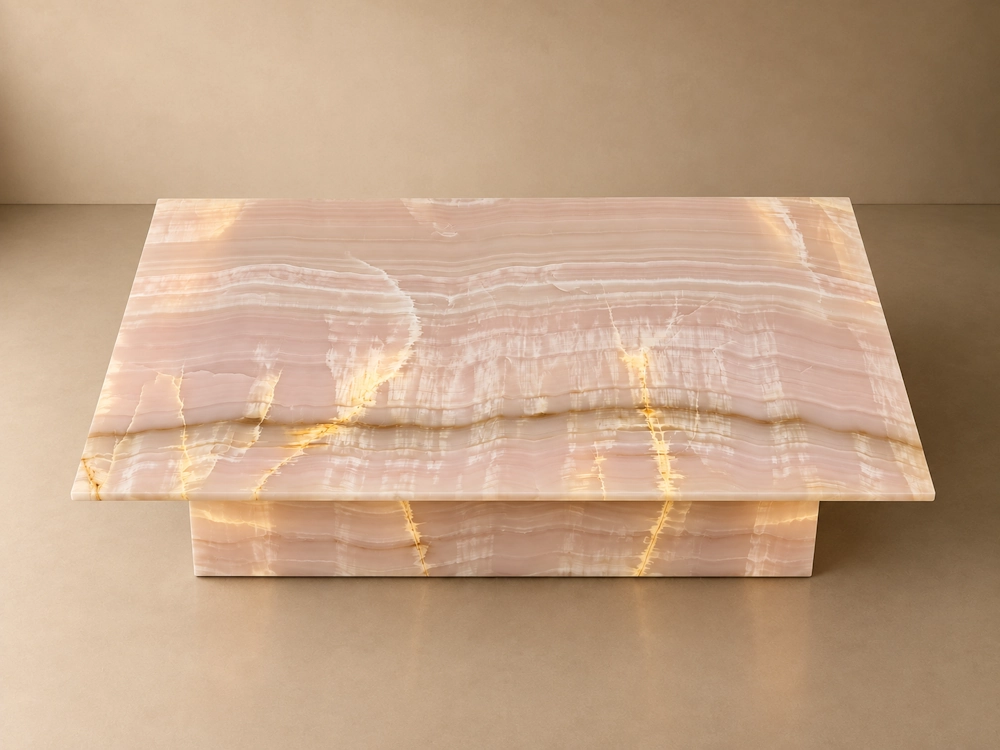 Onyx Couchtisch - Persian Rose – Bild 3