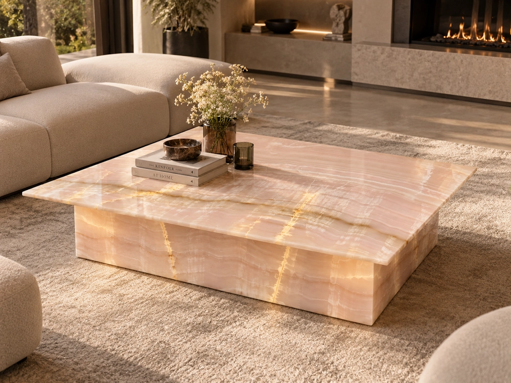 Onyx Couchtisch - Persian Rose – Bild 4